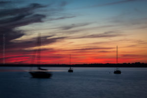 Couché de soleil à la marina